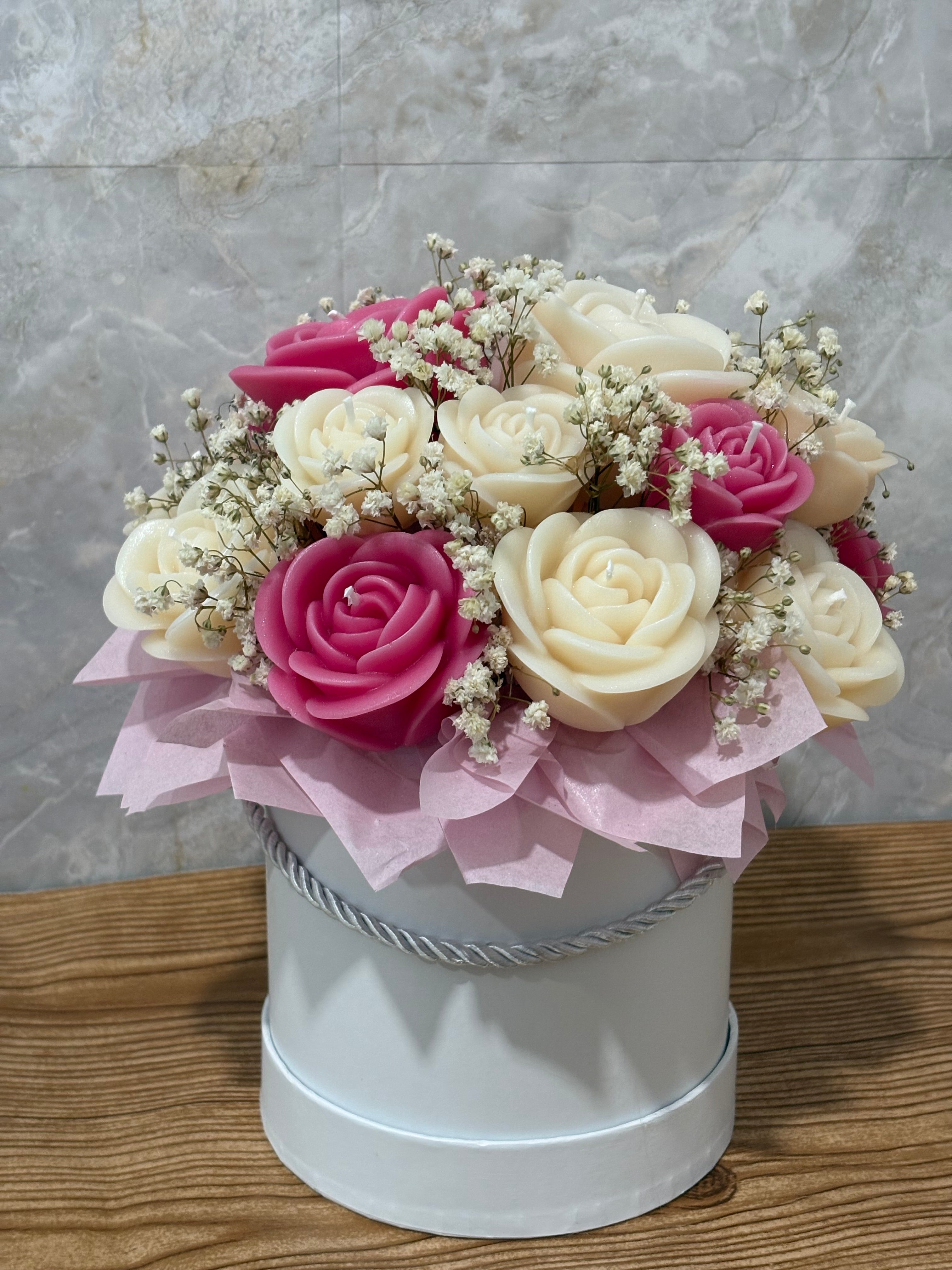 ✨ Bouquet de Velas Rosas Elegantes ✨