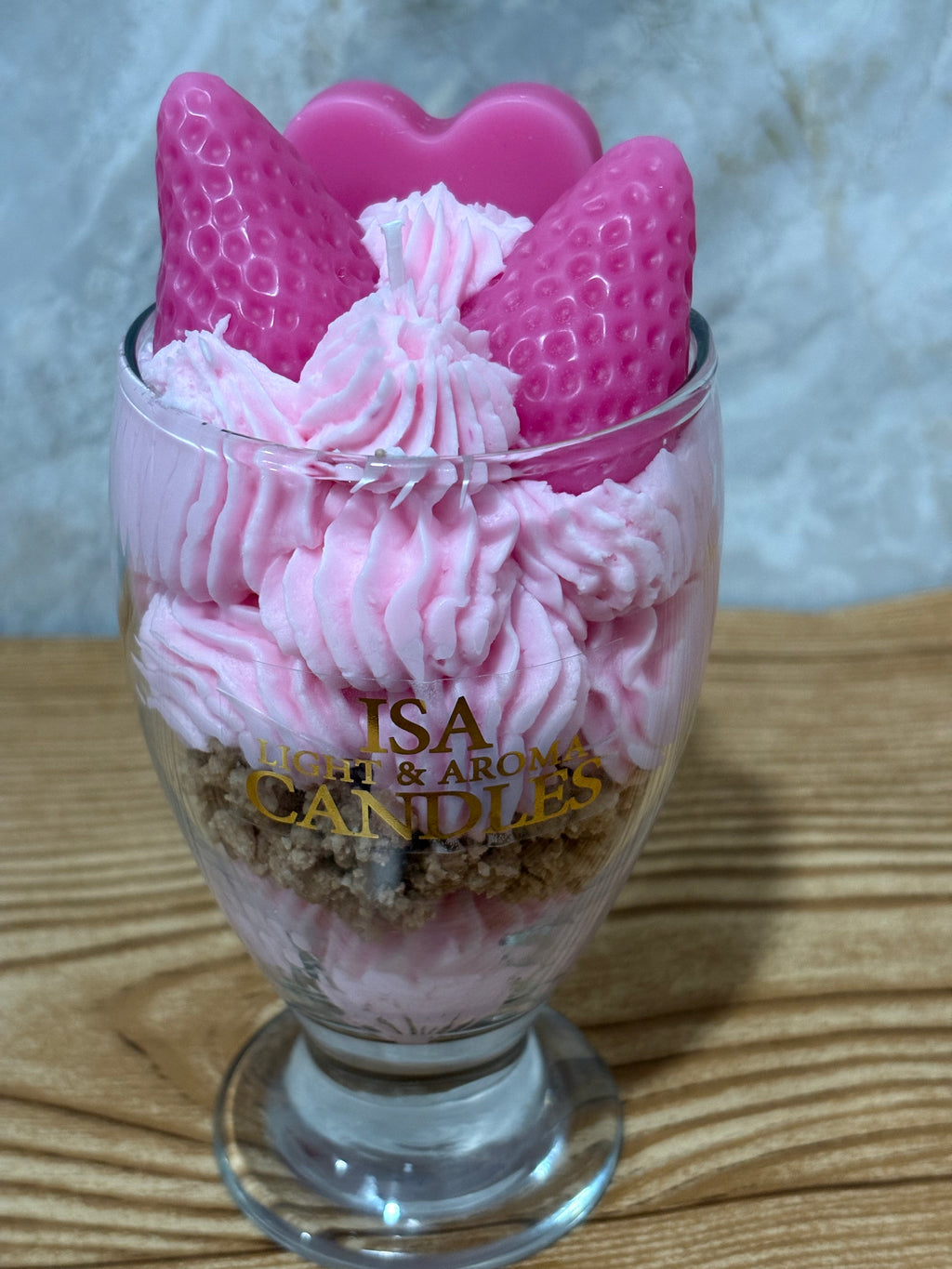 ✨🍓 Vela Postre Fresa Cream