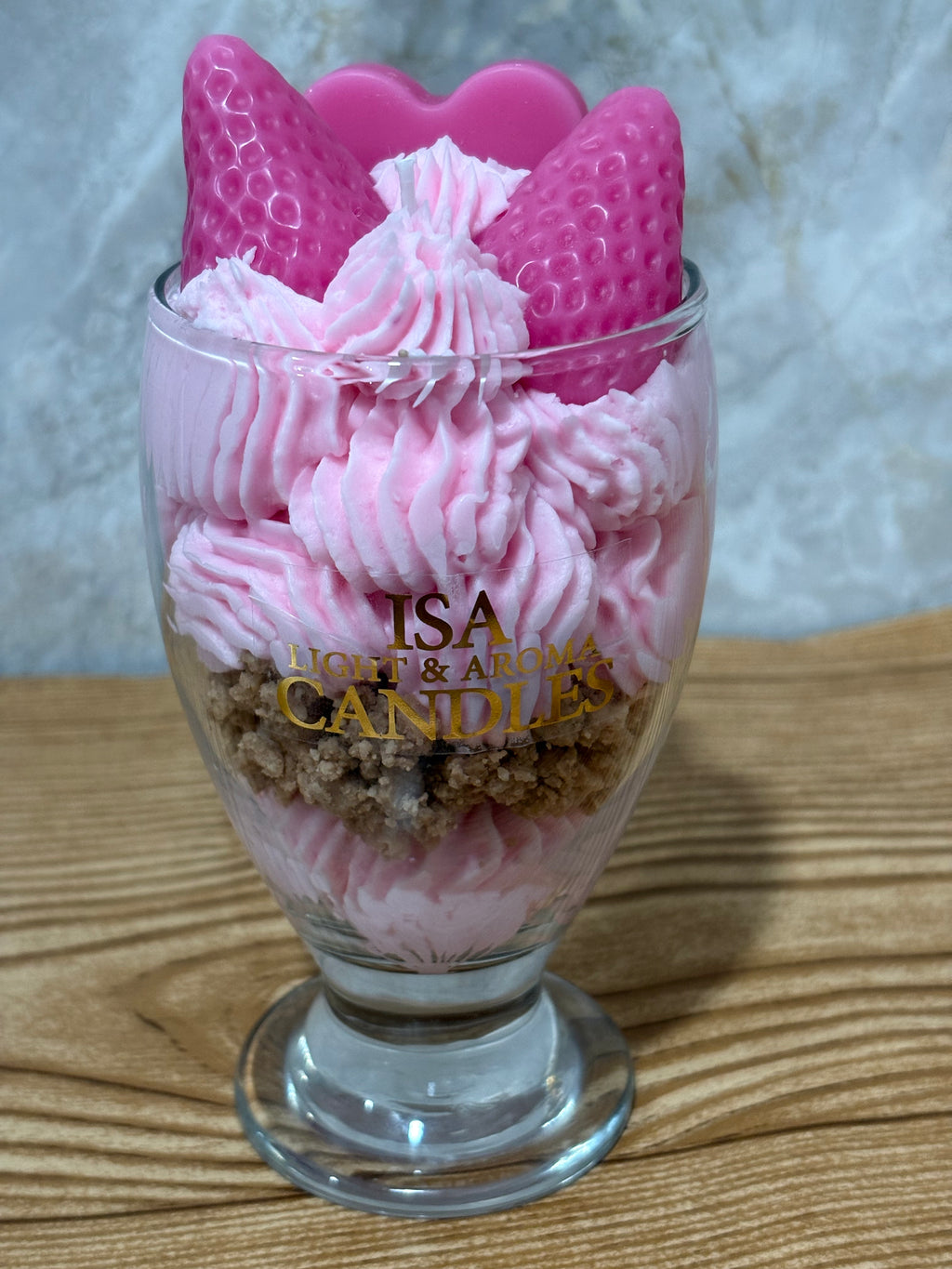 ✨🍓 Vela Postre Fresa Cream