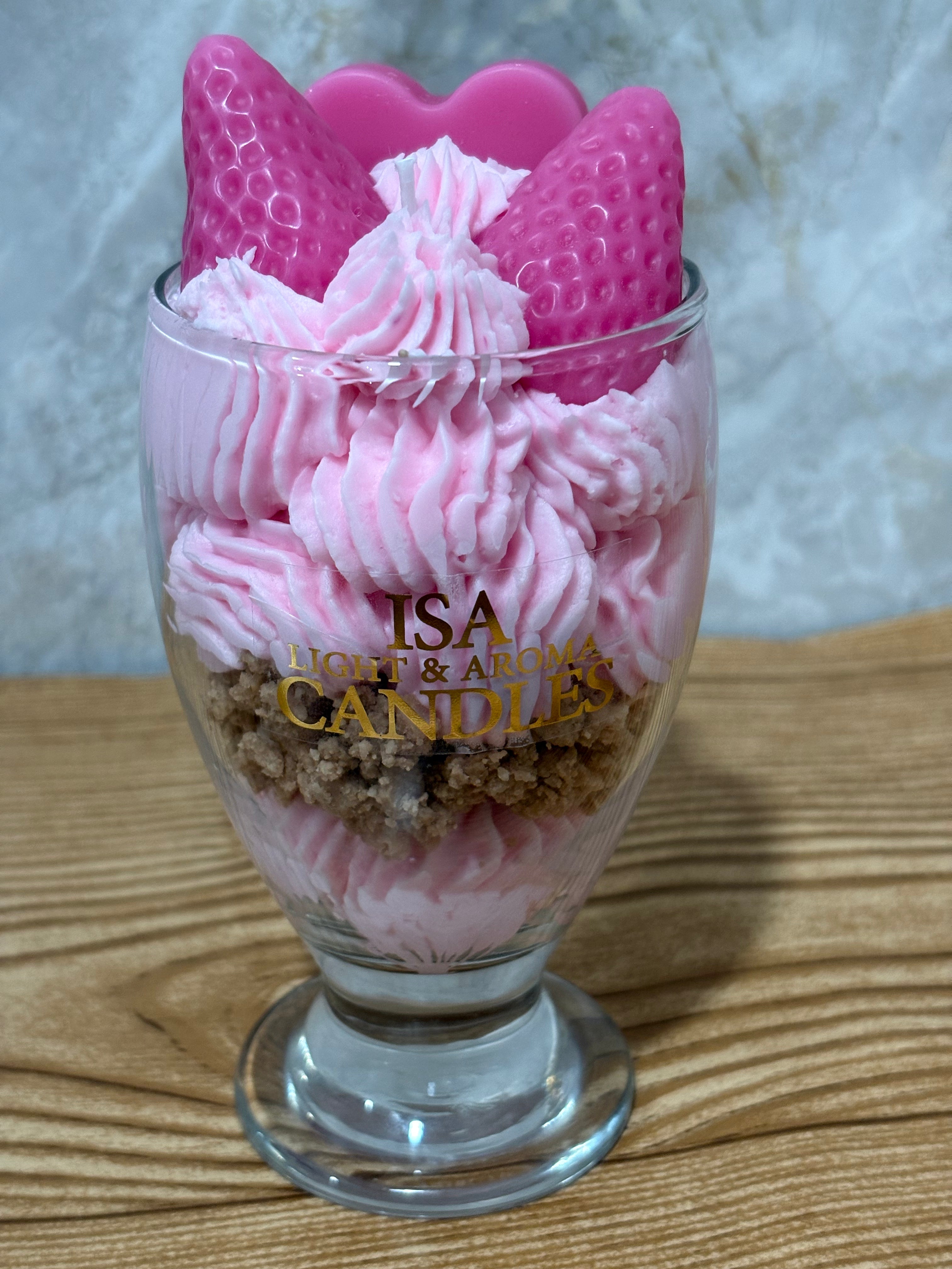 ✨🍓 Vela Postre Fresa Cream